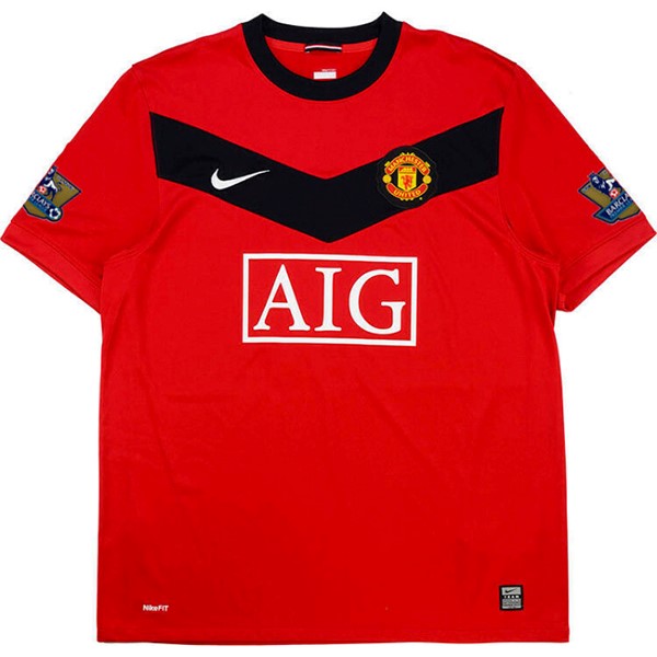 Tailandia Camiseta Manchester United Replica Primera Ropa Retro 2009 2010 Rojo